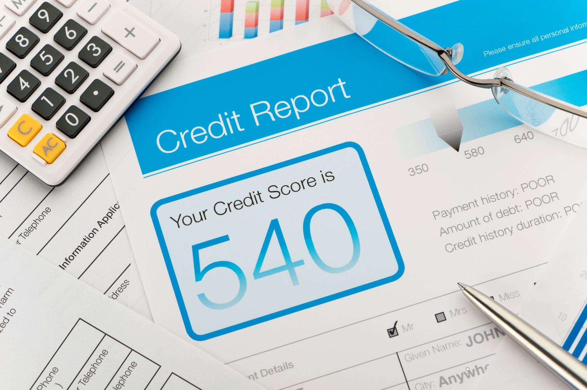 Credit report with score
